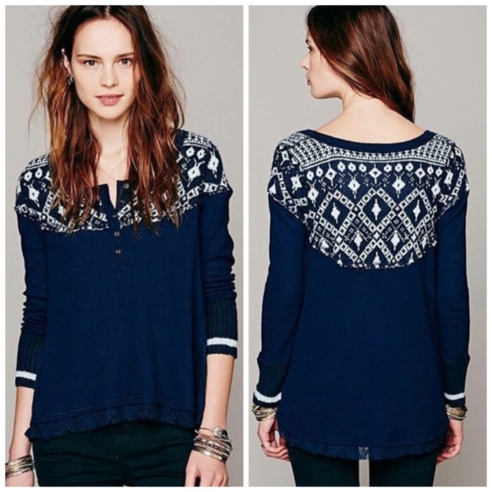 WE THE FREE Cabin in the Woods Sweater Thermal S
